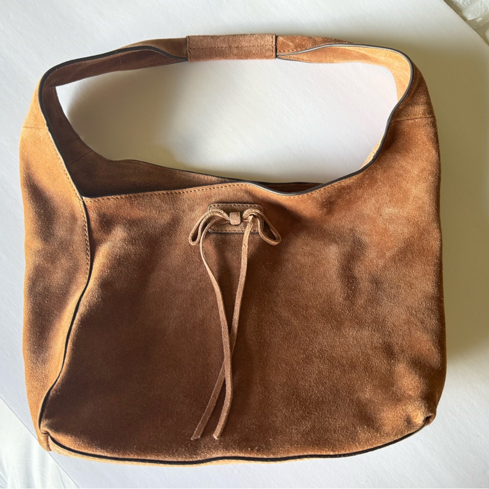 Lucky Brand Tan Suede Hobo Bag